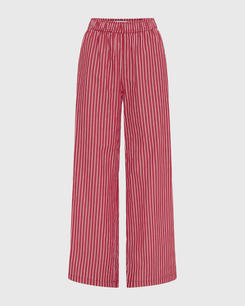 Rocco Stripe Pants Cherry Red