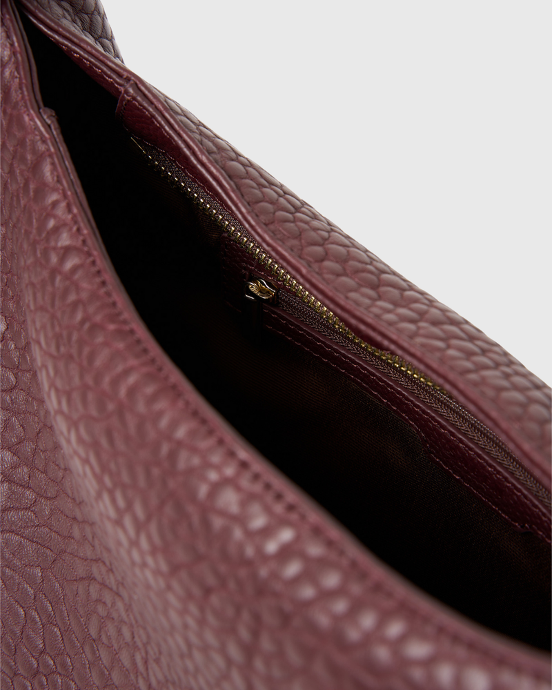 Hana Shoulder Bag Merlot Bubble