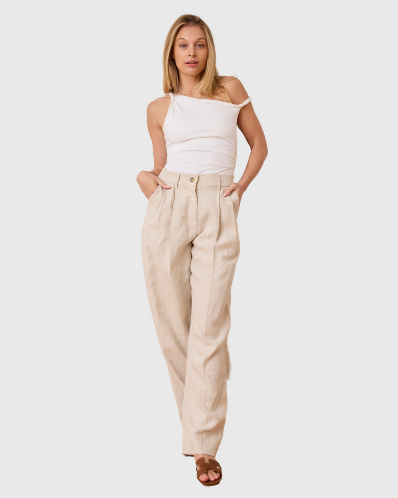 Freddie Pant Natural Linen