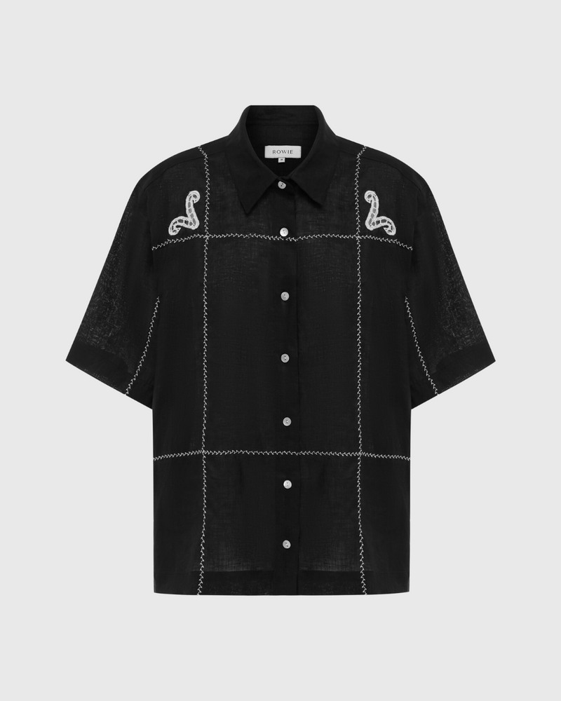 Aries Linen Shirt Noir