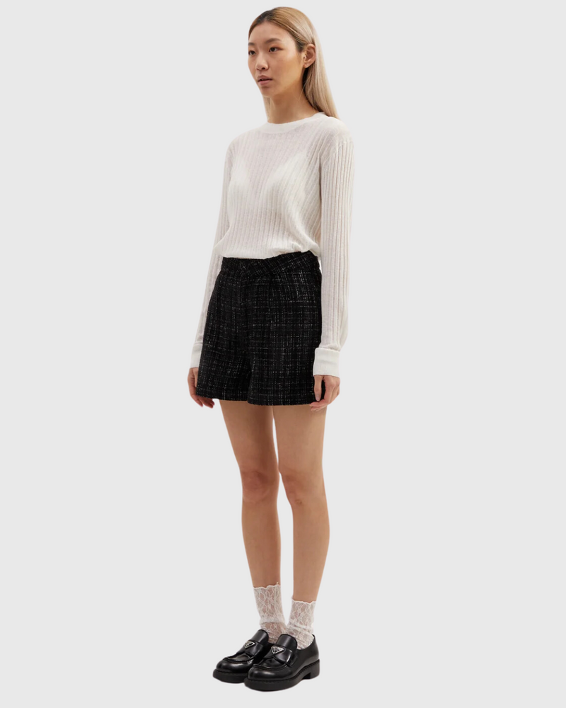 Kyla Shorts Black Boucle