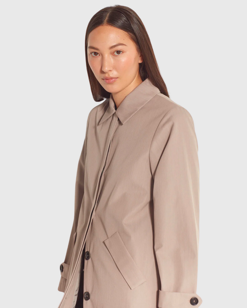 Cleo Trench (Soft Twill Suiting) Taupe