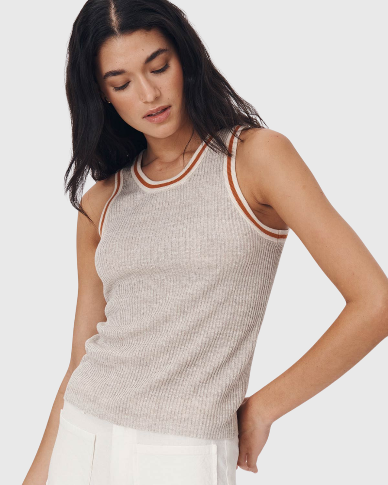 Hubert Knit Tank Oat Marle