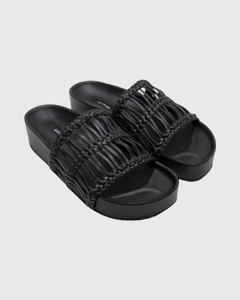 Lou Platform Slide Black