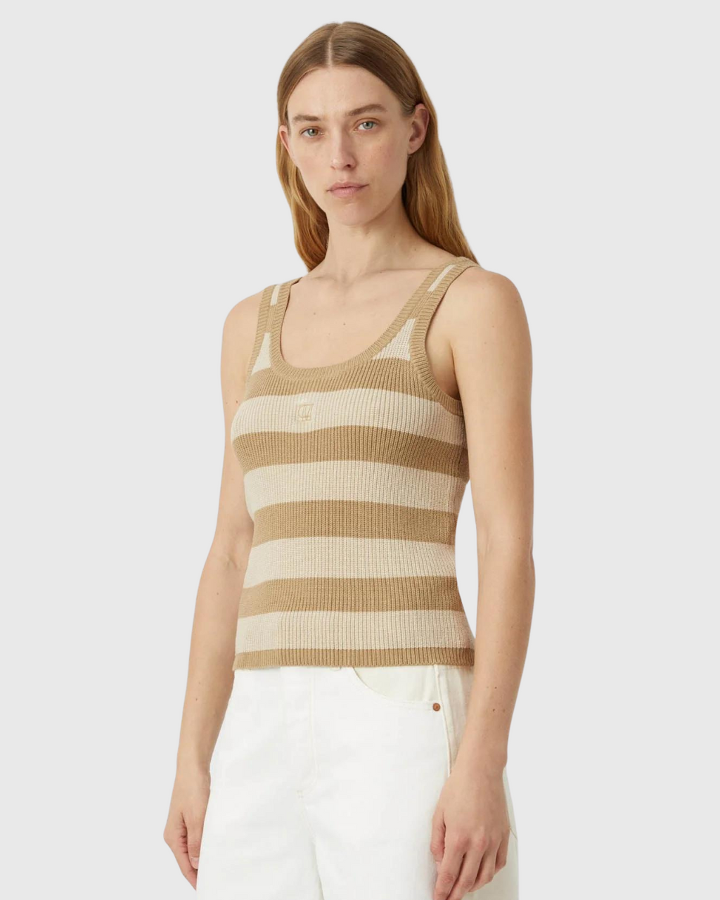 Umi Knit Tank Tan/Cream