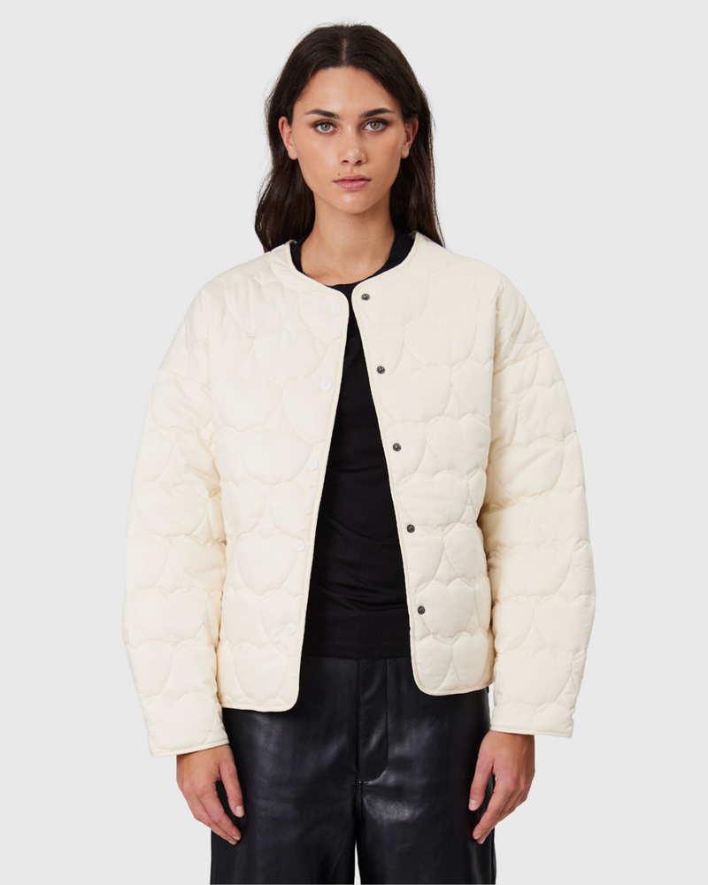 Ava Quilted Jacket Ivory