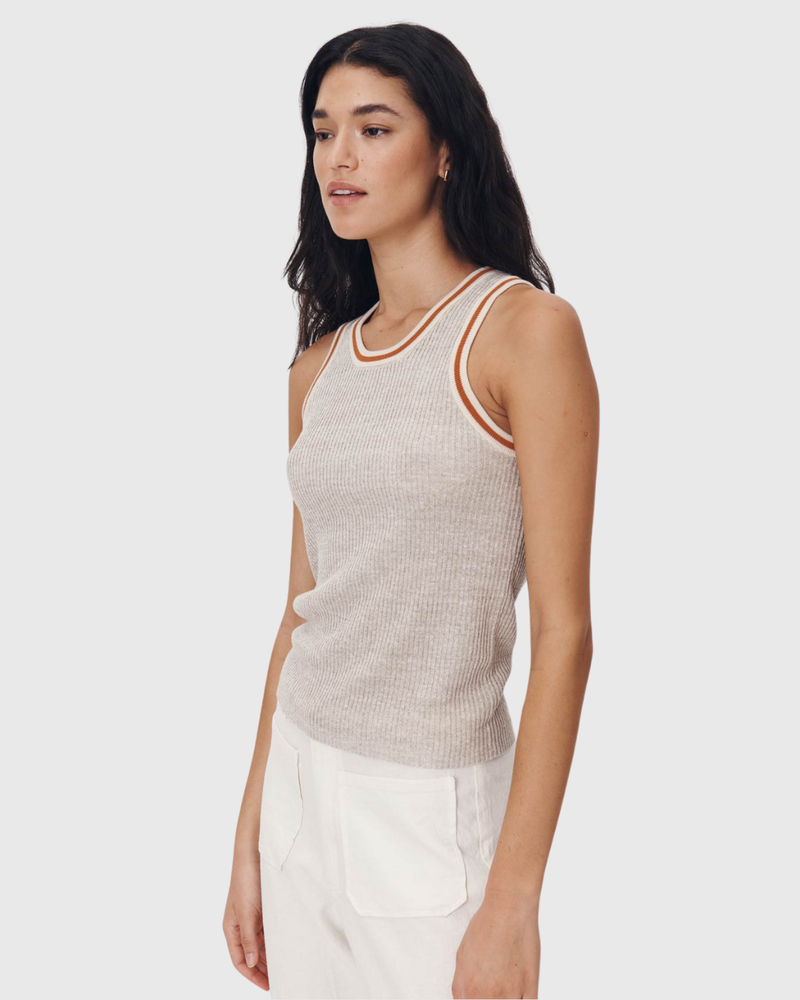 Hubert Knit Tank Oat Marle