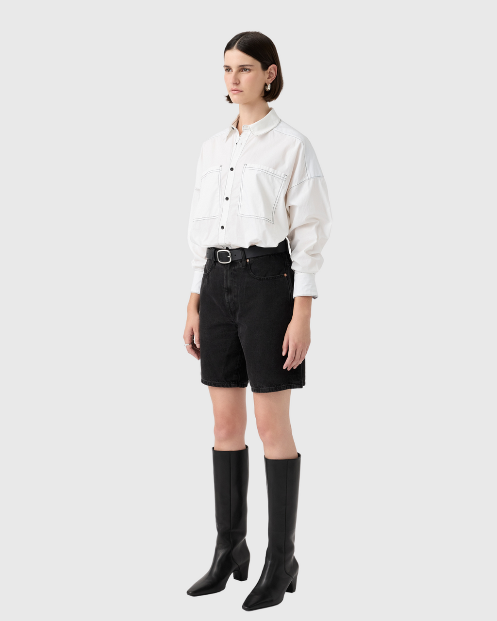 Harry High Relaxed Short Aged Black