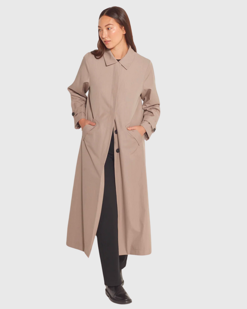 Cleo Trench (Soft Twill Suiting) Taupe