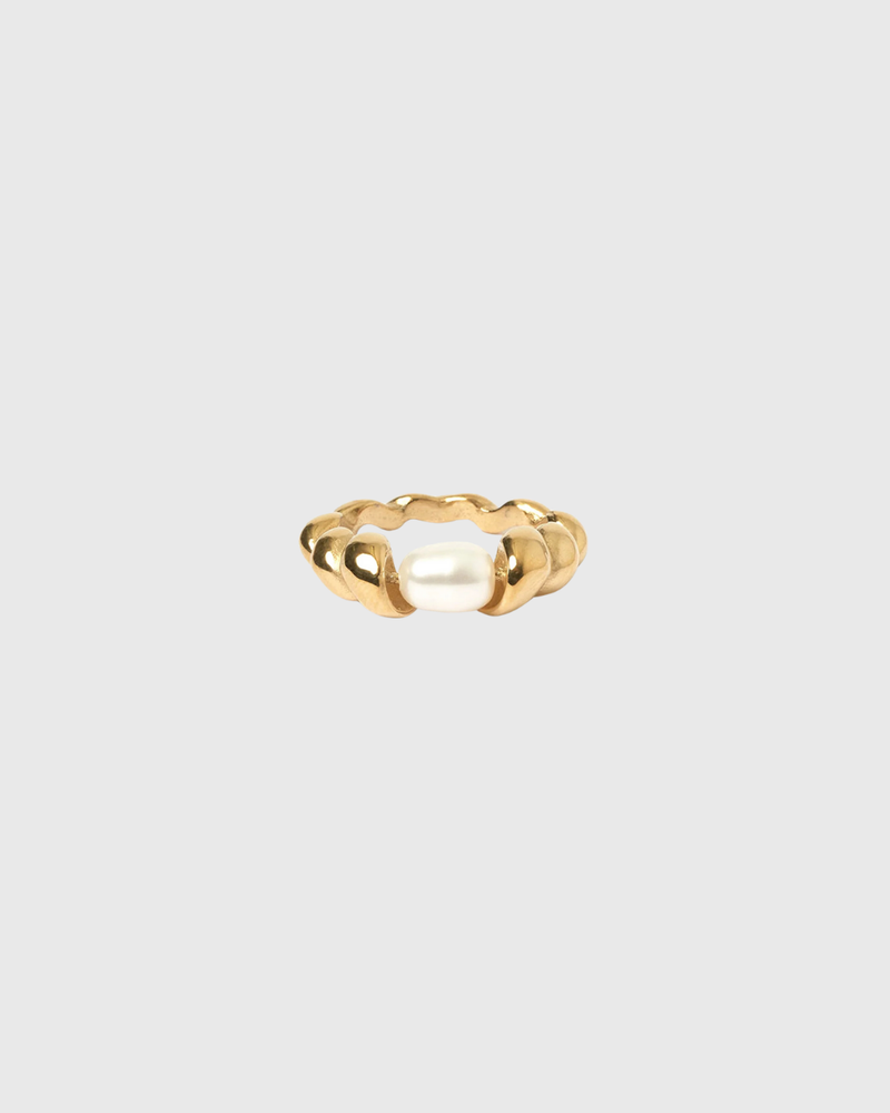 Riviera Pearl Ring Gold