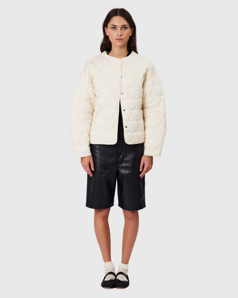 Ava Quilted Jacket Ivory