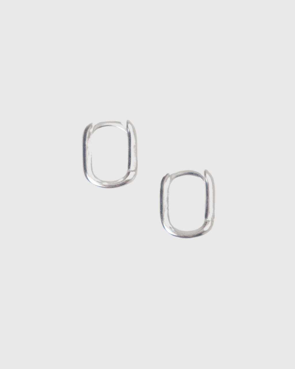 Oval Hoops 10mm Silver