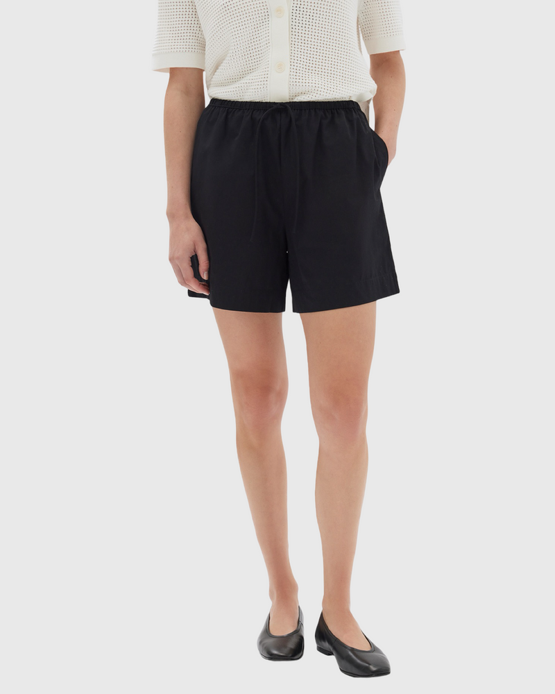 Philipa Poplin Short Black