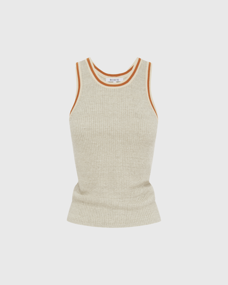 Hubert Knit Tank Oat Marle