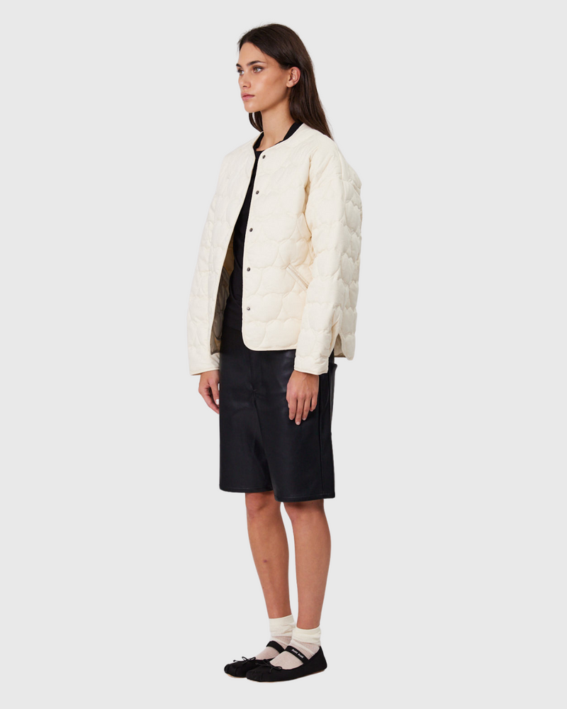 Ava Quilted Jacket Ivory