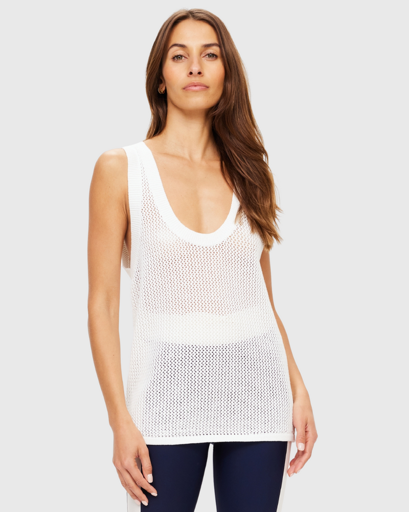 Fenway Wales Knit Tank Creme