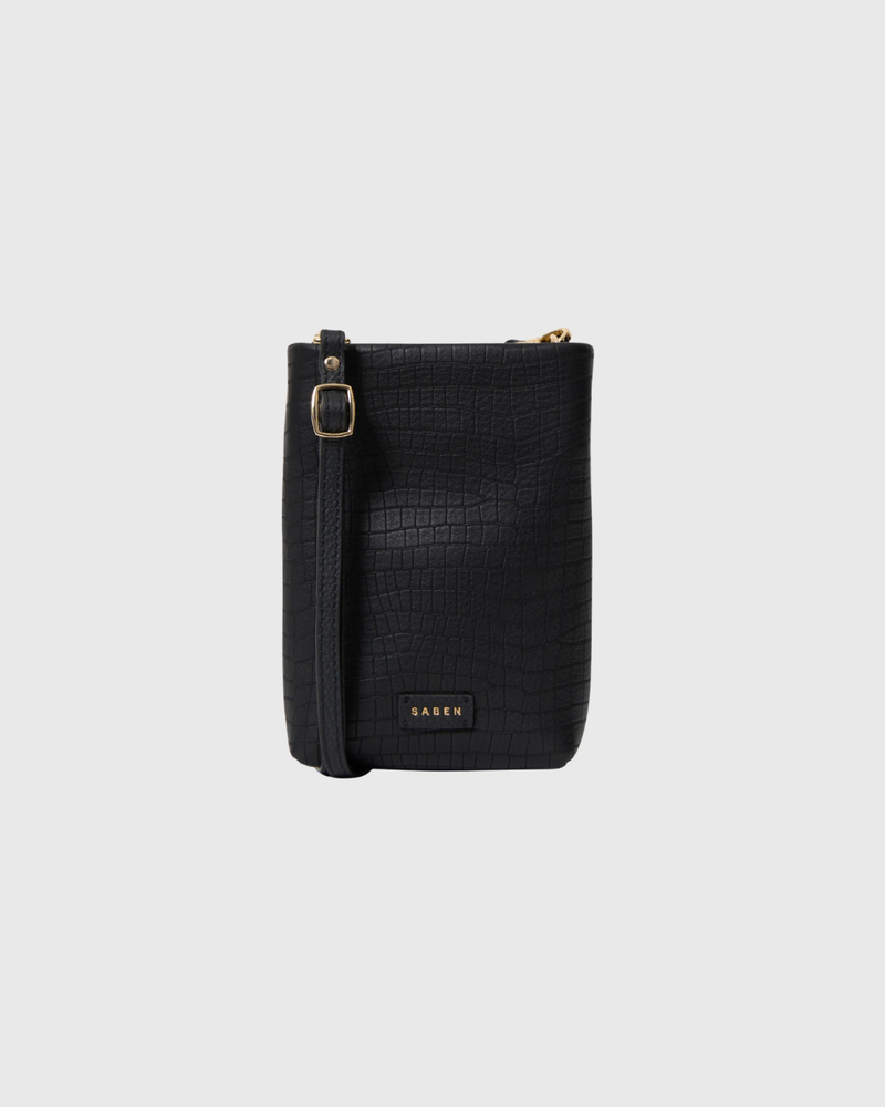 Maggie Crossbody Black Luxe Emboss