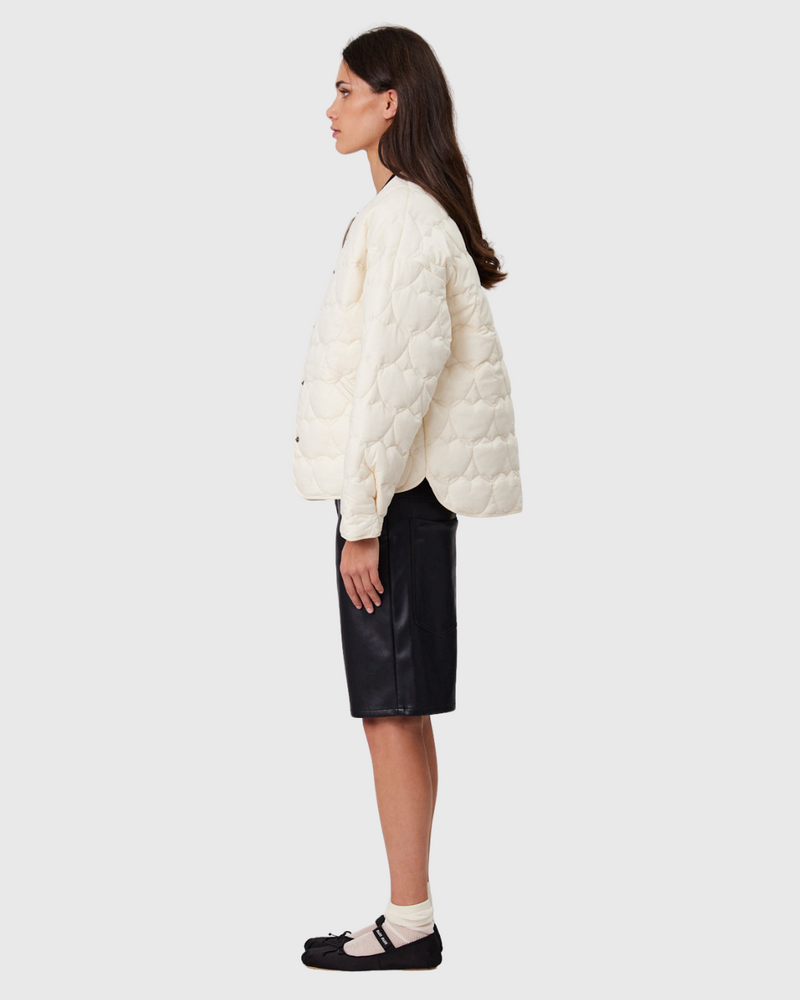 Ava Quilted Jacket Ivory