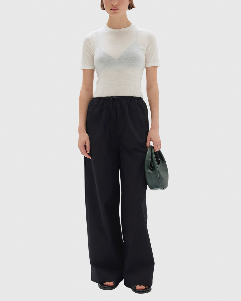 Philipa Poplin Pant Black