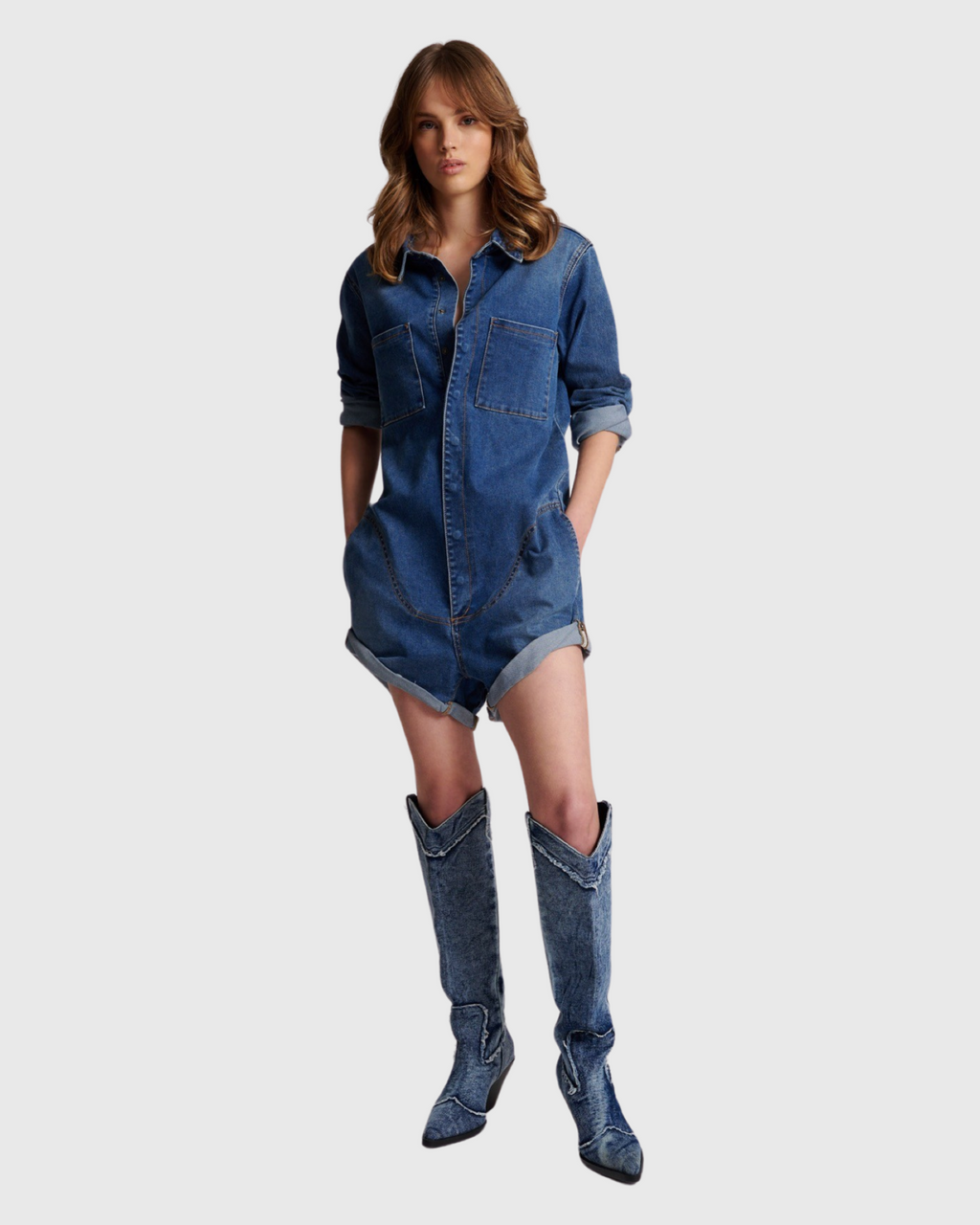 Denim Prophecy Jumpsuit Deep Blue