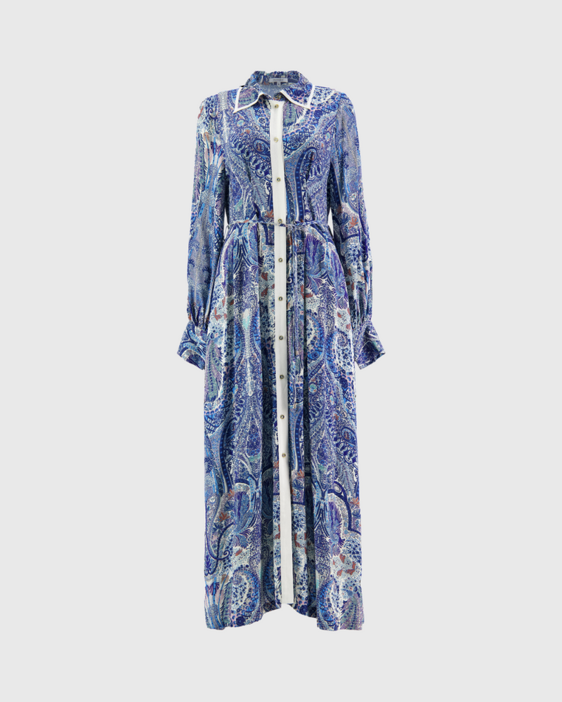 Yoyo Dress Blue Paisley