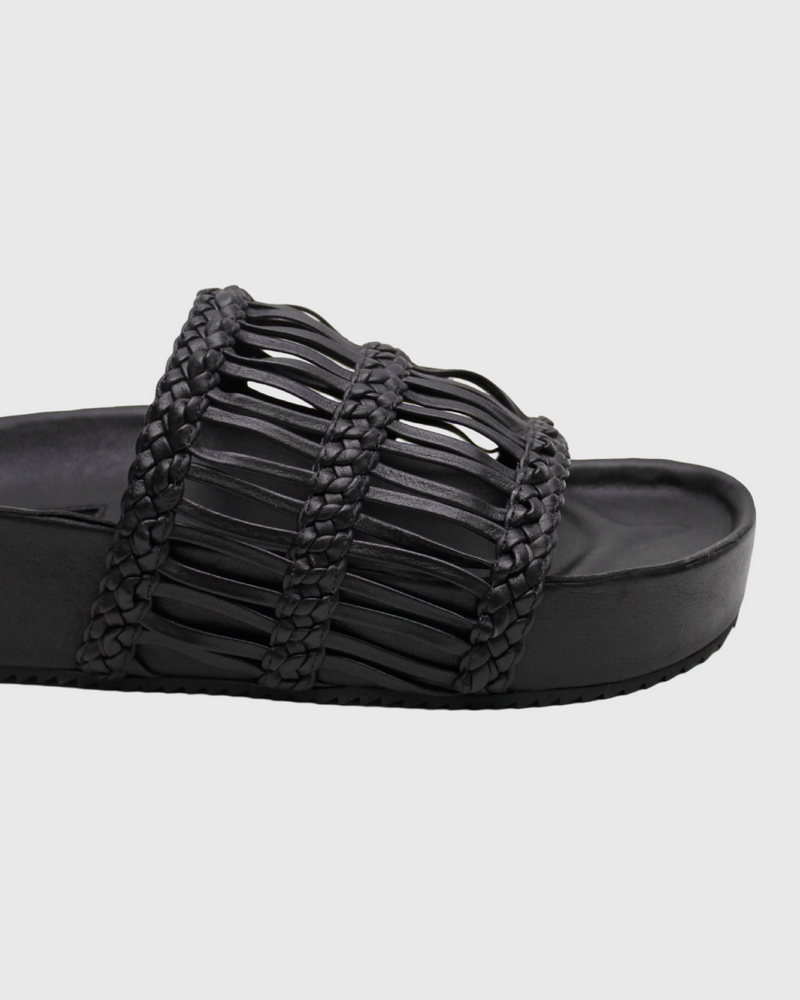 Lou Platform Slide Black