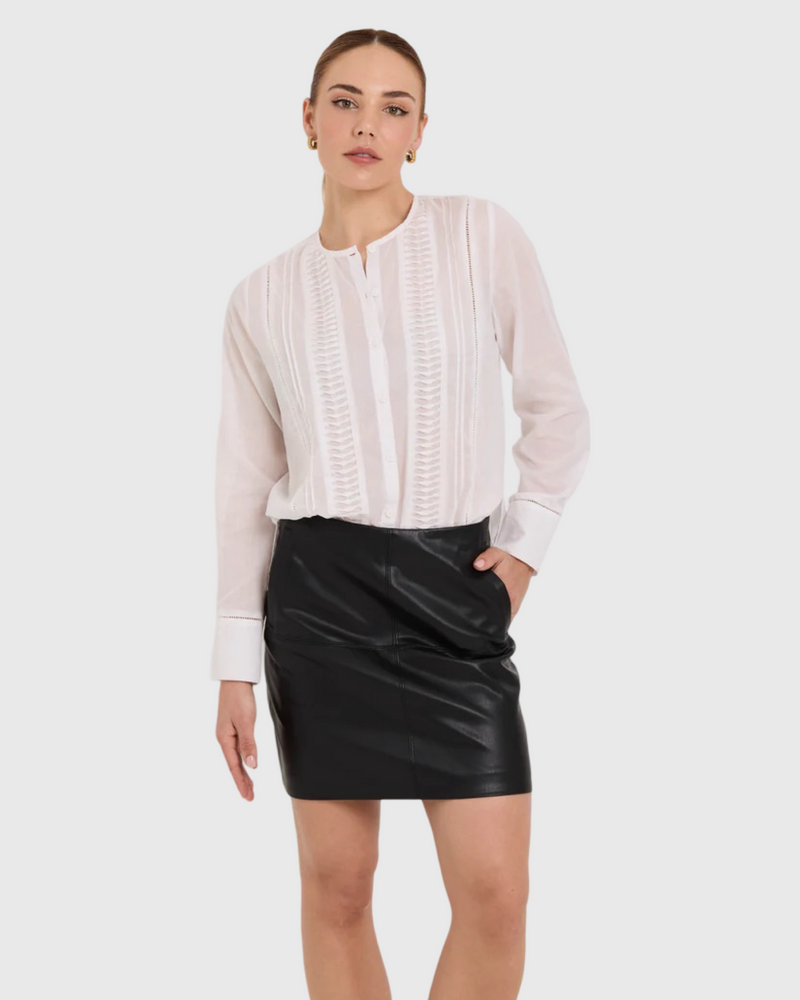 Emili Mini Skirt Vegan Black