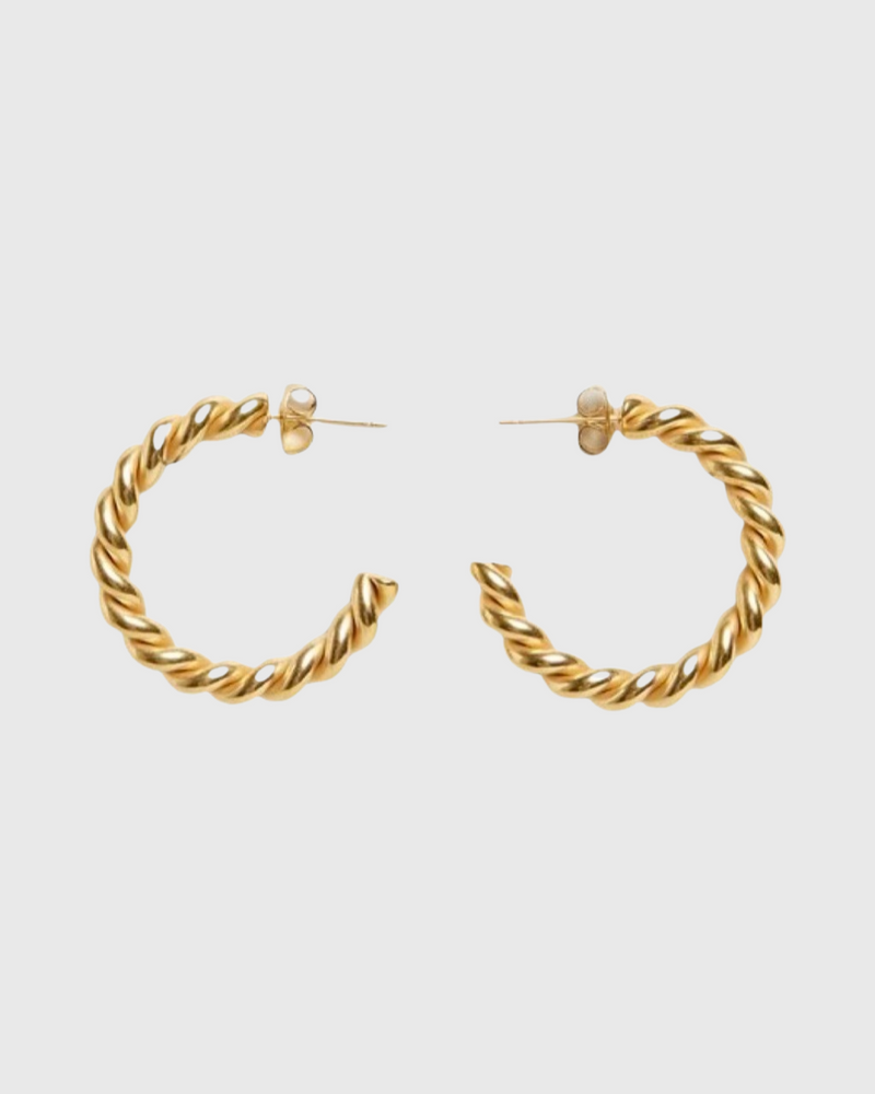 Maxi Twist Hoops Gold