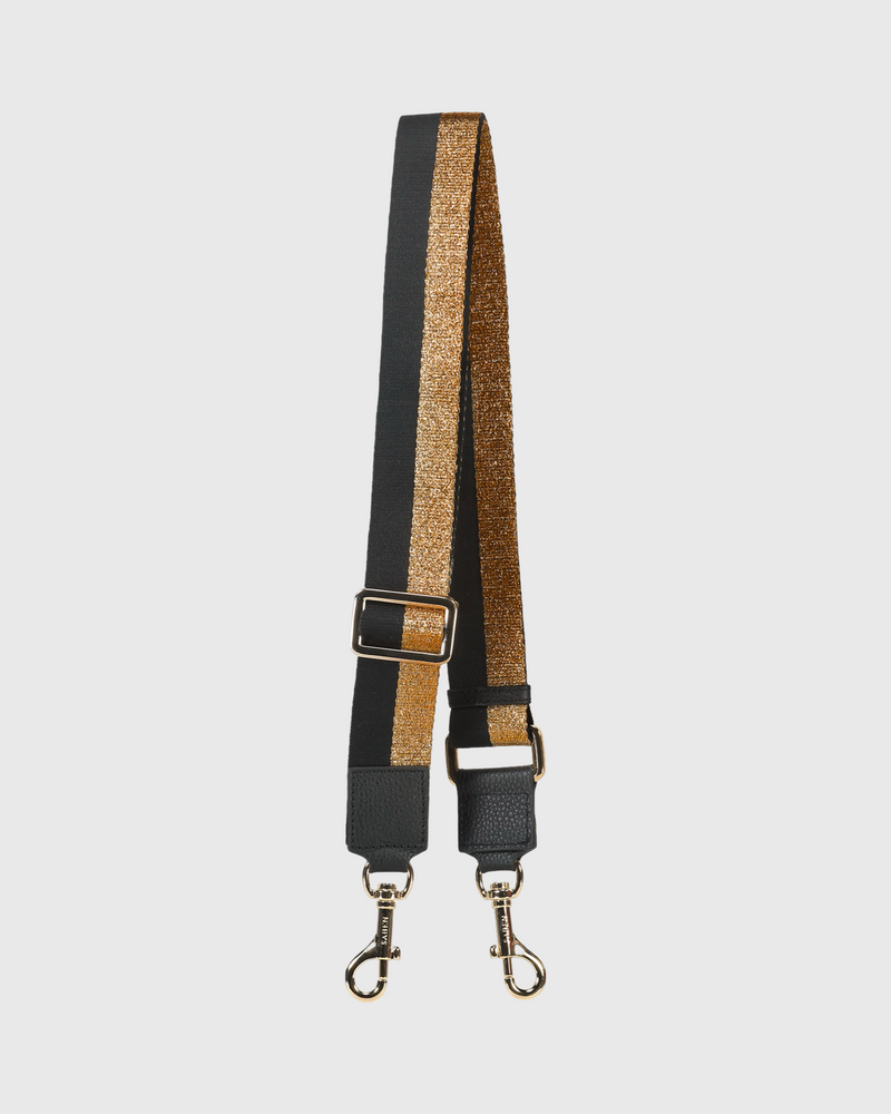 Feature Webbing Strap Bronze + Black Stripe