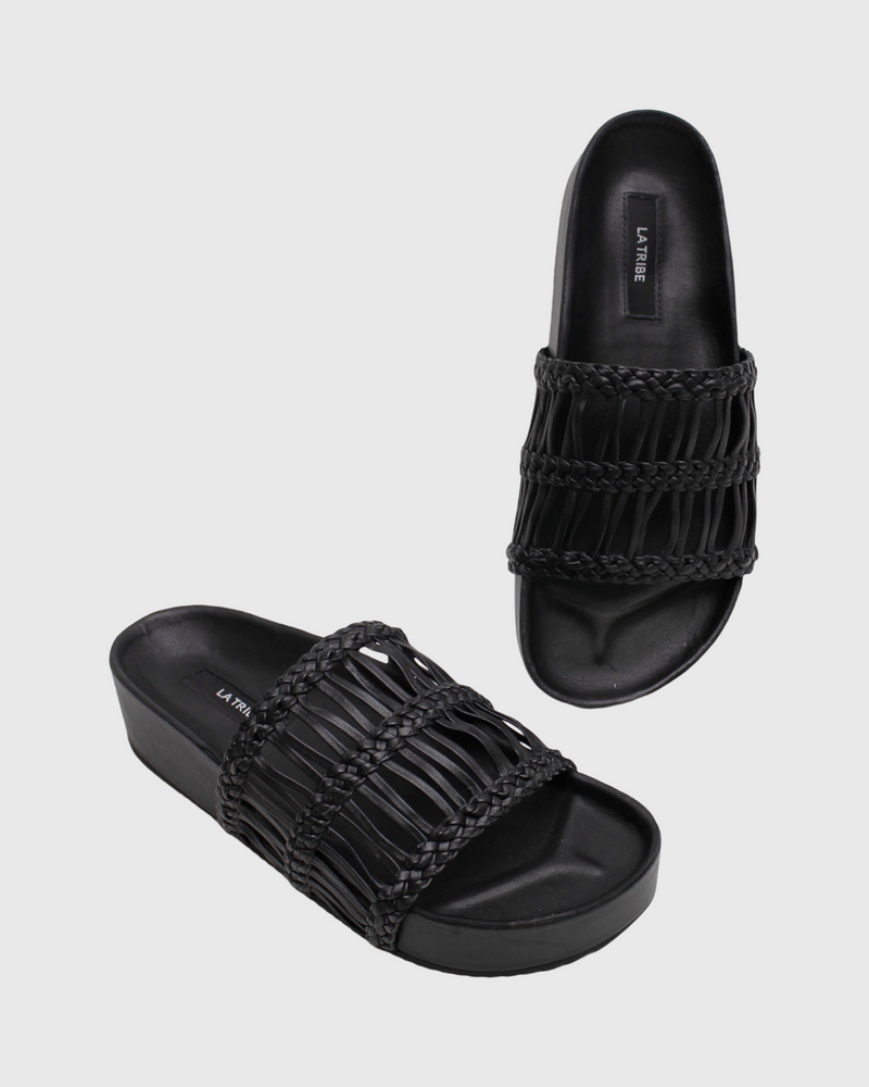 Lou Platform Slide Black