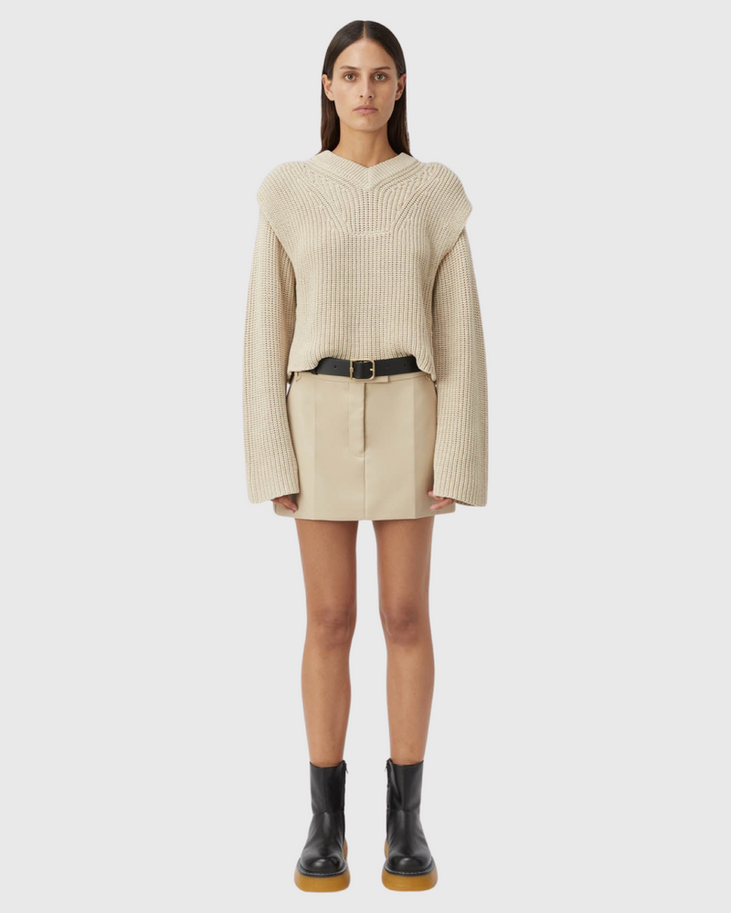 Evron V Neck Jumper Cream