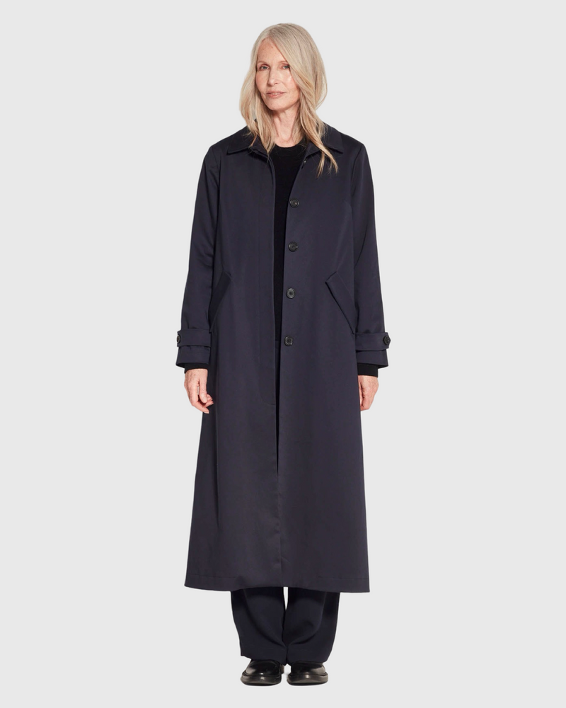 Cleo Trench (Cotton Coating) Navy