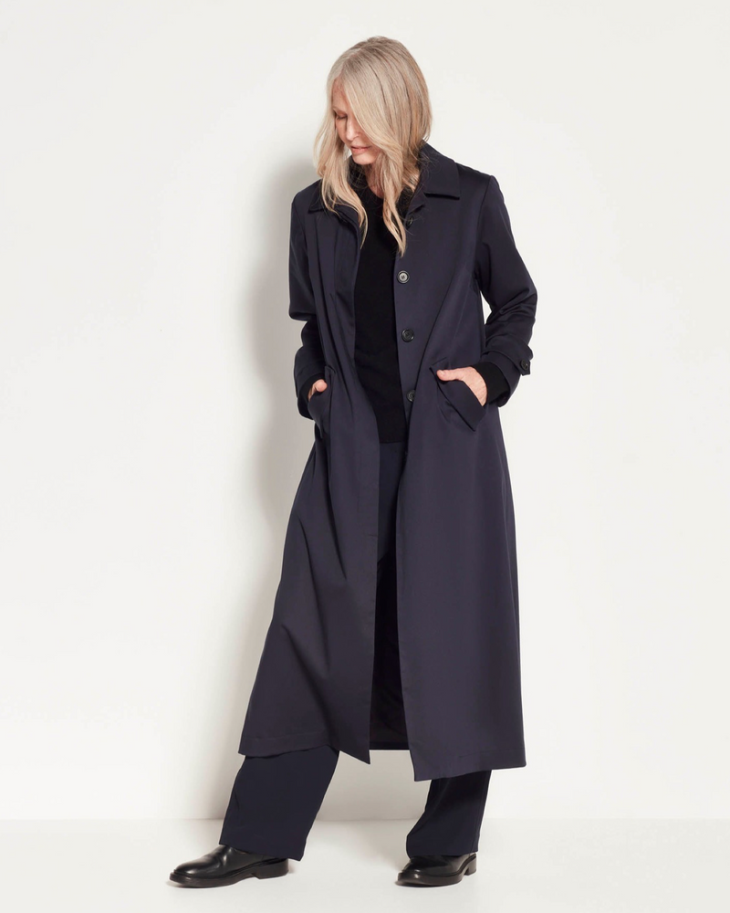 Cleo Trench (Cotton Coating) Navy